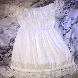 Off the Shoulder White Dress